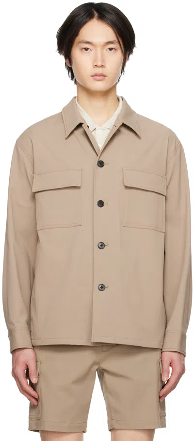 Theory Beige Clyfford Jacket In Bark