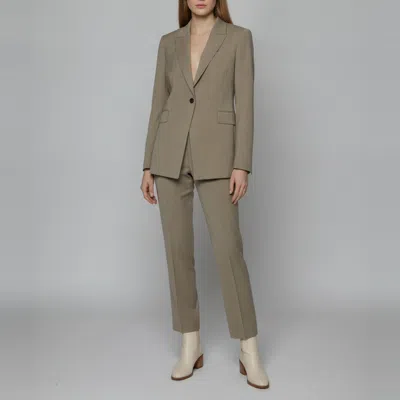 Pre-owned Theory Beige Stretch Wool Etiennette & Treeca Tailored Suit M