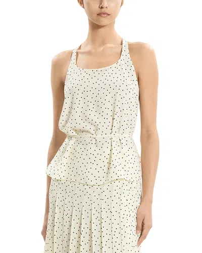 Theory Dot Print Belted Tank Top In Multi