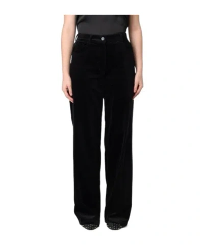 Theory Belt-loop Casual Pants In Black