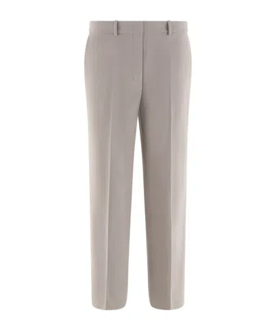 Theory Belt-loop Casual Pants In Gray