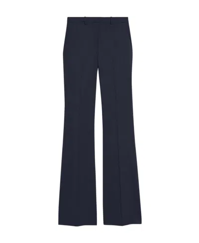 Theory Belt Loop Wool Casual Pants In Black