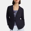 Theory Belted Blazer In Washed Twill In Navy