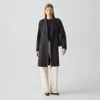 Theory Belted Coat In Double-face Wool-cashmere In Brown