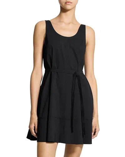 Theory Belted Mini Dress In Black