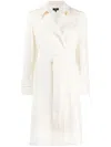 Theory Slim Car Coat In Admiral Crepe In Neutrals