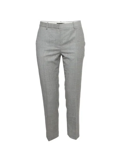 Pre-owned Theory Belt-loop Straight-fit Trousers In Grey