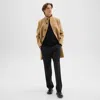 Theory Belvin Coat In Recycled Wool-blend Melton In New Camel