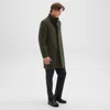 Theory Belvin Coat In Recycled Wool-blend Melton In Uniform Melange