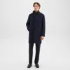 Theory Belvin Coat In Wool-blend Melton In Eclipse