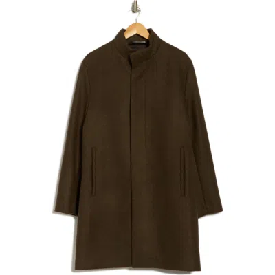 Theory Belvin Felted Overcoat In Green