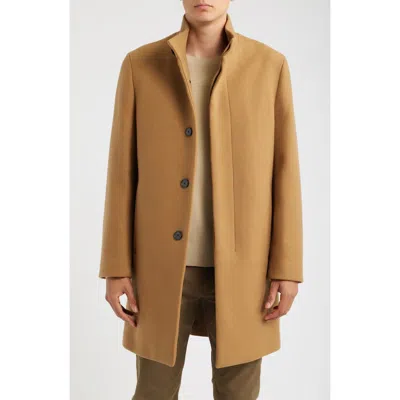 Theory Belvin Longline Coat In Animal Print