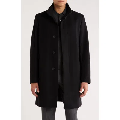 Theory Standard Coat In Double-face Wool-cashmere In Black
