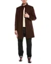 Theory Belvin Wool & Cashmere-blend Coat In Red