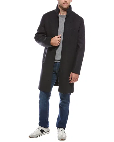 Theory Belvin Wool-blend Coat In Black