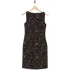 Theory Betty Tortoise Crepe Sheath Dress In Dark Brown