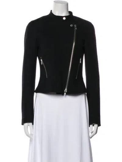 Pre-owned Theory Biker Jacket In Black