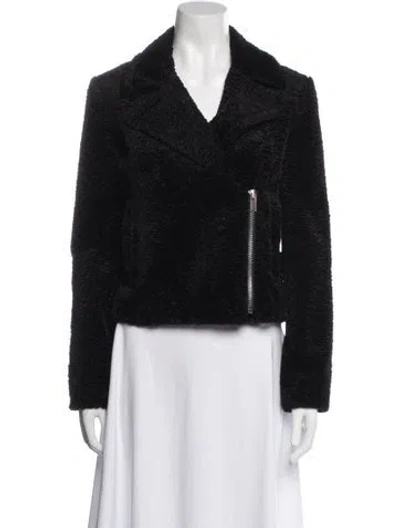 Pre-owned Theory Biker Jacket In Black