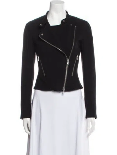 Pre-owned Theory Biker Jacket In Black