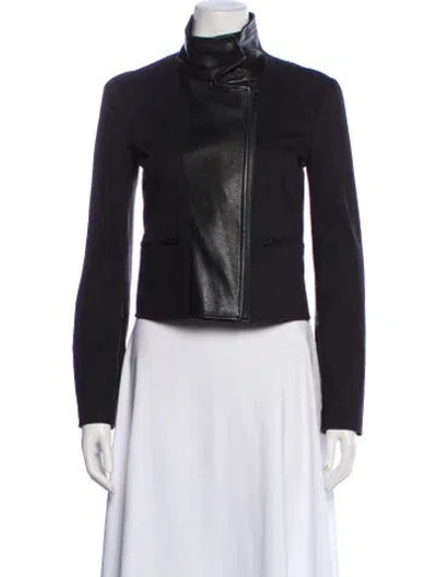 Pre-owned Theory Biker Jacket In Black