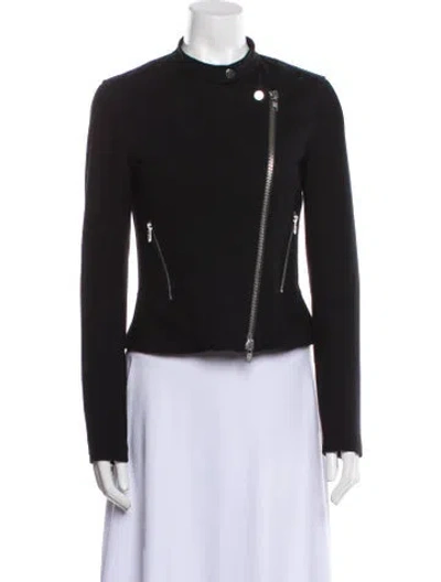 Pre-owned Theory Biker Jacket In Black