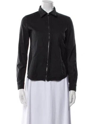 Pre-owned Theory Biker Jacket In Black