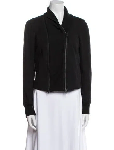 Pre-owned Theory Biker Jacket In Black