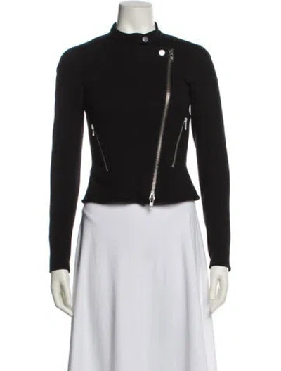 Pre-owned Theory Biker Jacket In Black