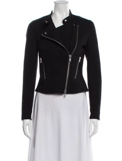 Pre-owned Theory Biker Jacket In Black