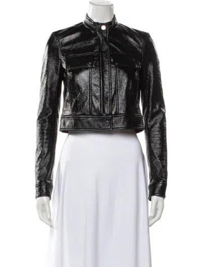 Pre-owned Theory Biker Jacket In Black