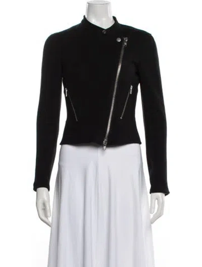 Pre-owned Theory Biker Jacket In Black