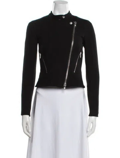 Pre-owned Theory Biker Jacket In Black