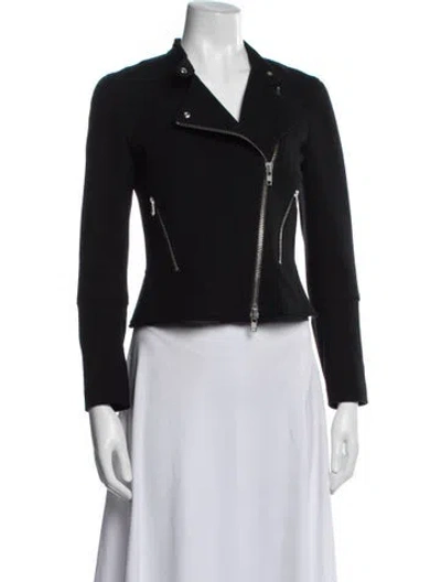 Pre-owned Theory Biker Jacket In Black