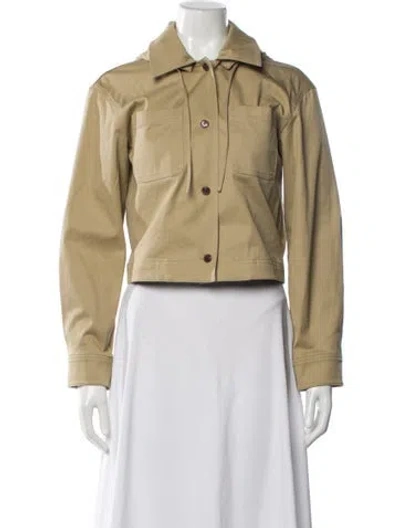 Pre-owned Theory Biker Jacket In Neutral