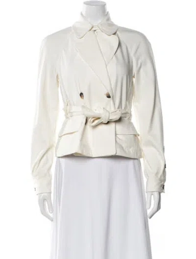 Pre-owned Theory Biker Jacket In Neutral