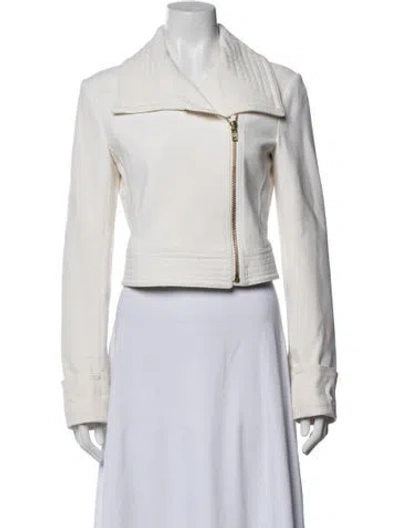 Pre-owned Theory Biker Jacket In Neutrals