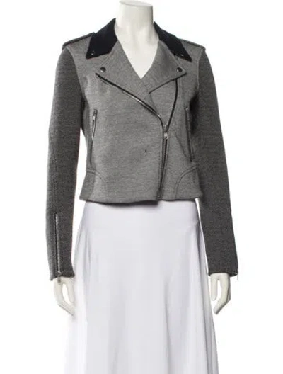 Pre-owned Theory Biker Jacket In White