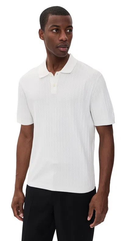 Theory Bilen Cable Polo White