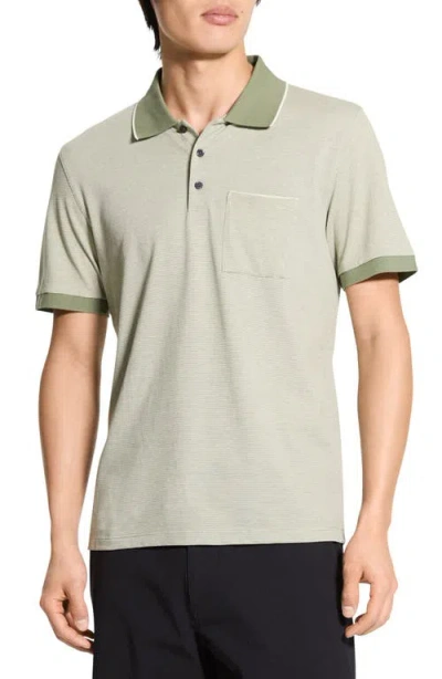 Theory Bird's Eye Polo In Green