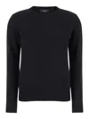 THEORY BLACK CREWNECK SWEATER IN CASHMERE WOMAN