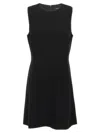 Theory Flare Dress Waist Round Neckline In Black