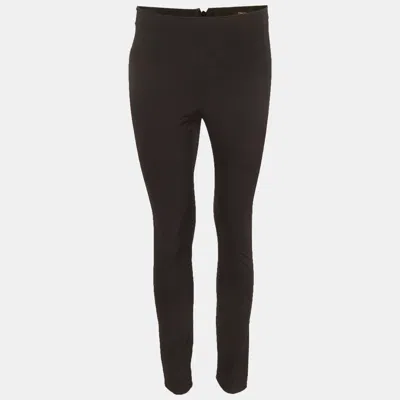 Theory Black Jersey Skinny Navalane Becker Pants In Brown