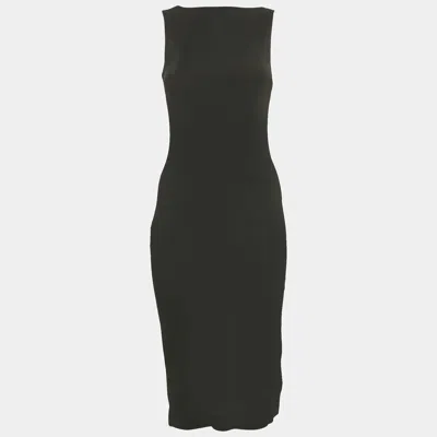 Theory Black Jersey Sleeveless Midi Dress