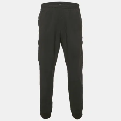 Pre-owned Theory Black Nylon Zipped Pocket Joggers Xl