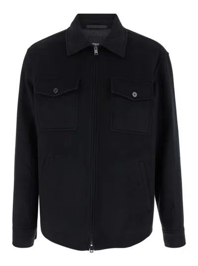 THEORY BLACK REGULAR FIT JACKET