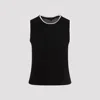Theory Wool Knit Tank Top In Black