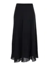 Theory Black Skirt With Elastic Waist