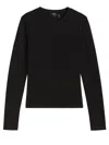 Theory Black Solid Crew Neck T-shirt In Black