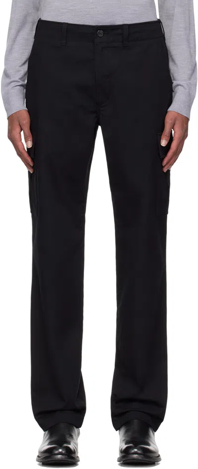 Theory Black Straight Cargo Pants