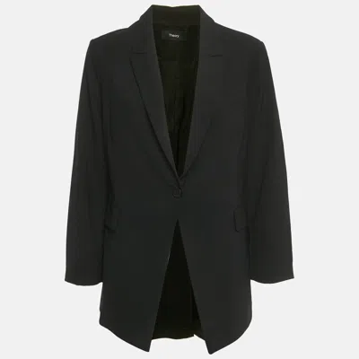 Pre-owned Theory Black Wool Single Breasted Blazer M